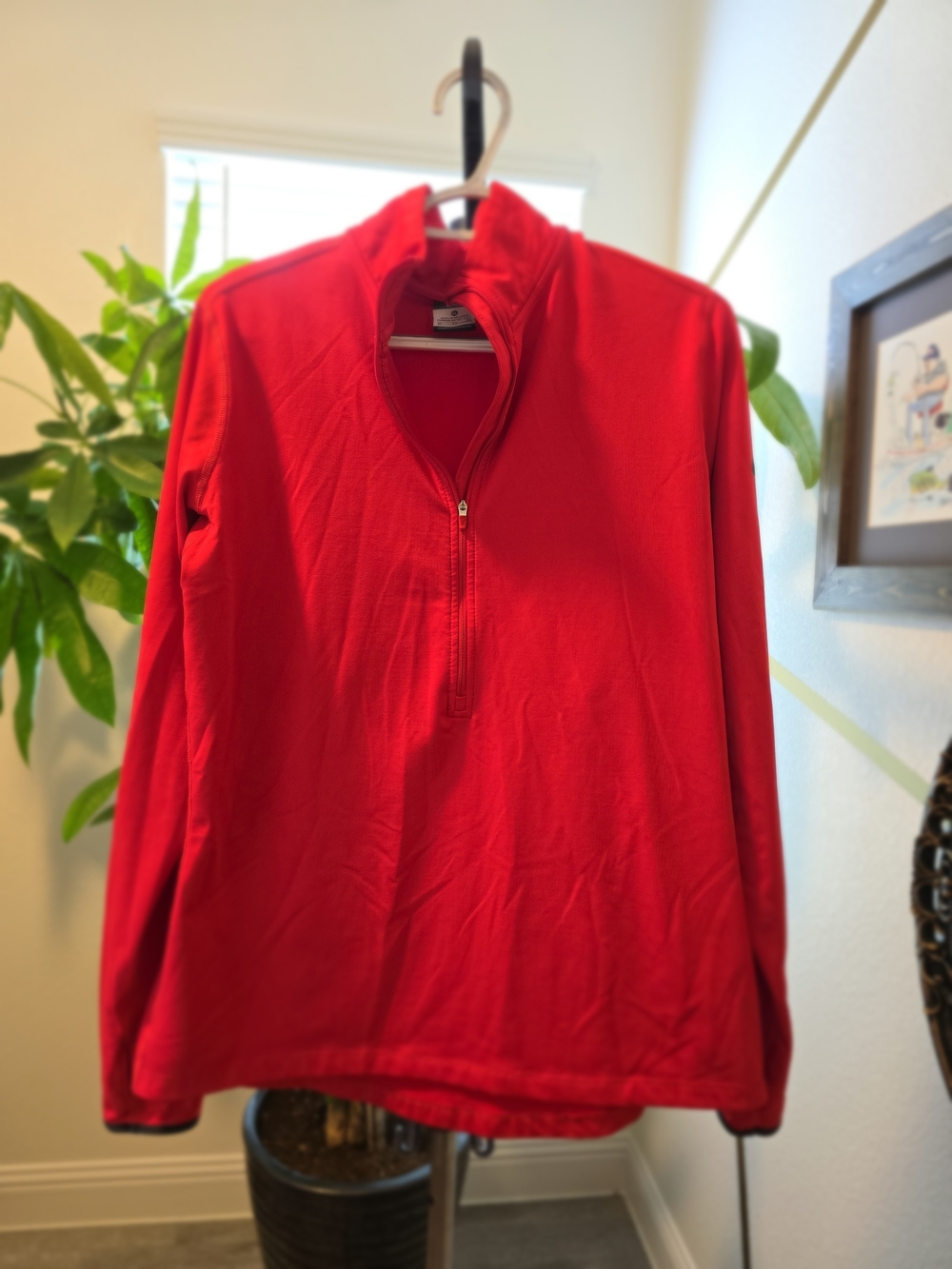 Nike Pro Dri-FIT Red Quarter Zip Running Top Size XL